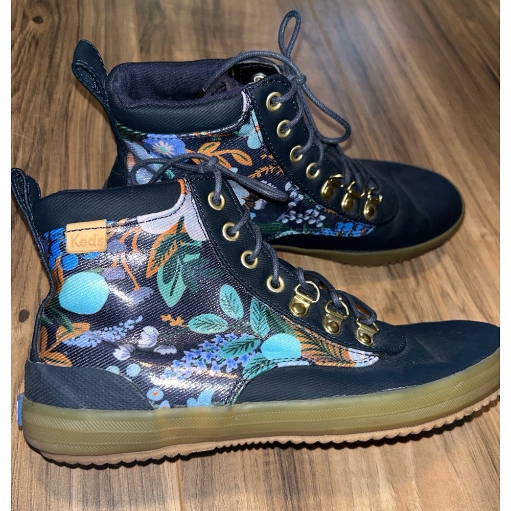 Womens Keds Rifle Paper Scout‎ Boots, Sz 6.5 - Picture 2 of 4